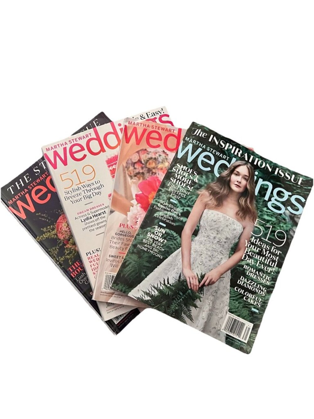 Martha Stewart Weddings Magazine 2015 2016 2017 Lot Of 4 Gowns Food Decor Flower